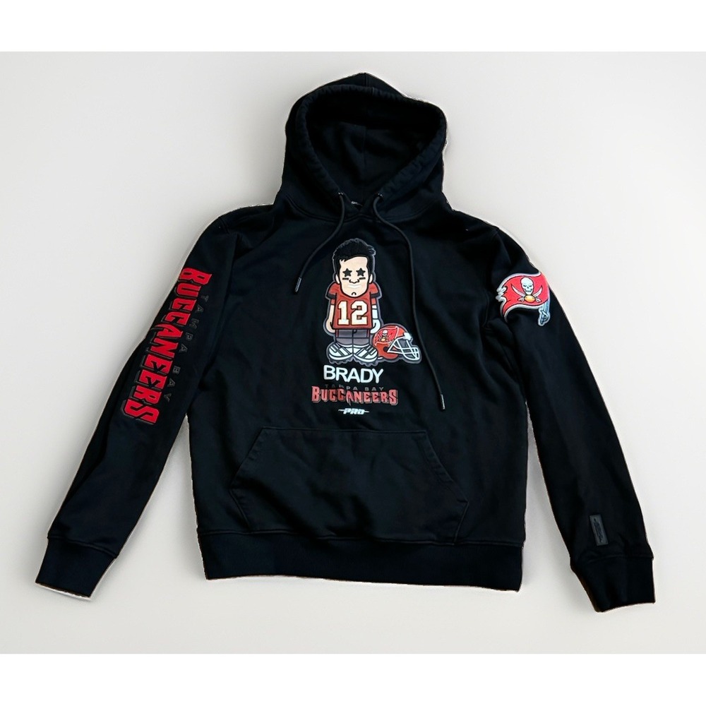 Tom Brady Tampa Bay Buccaneers #12 Cartoon Hoodie M Pro Standard Streetwear Rare